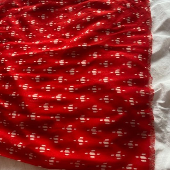 J. Crew red printed scarf - Picture 1 of 1
